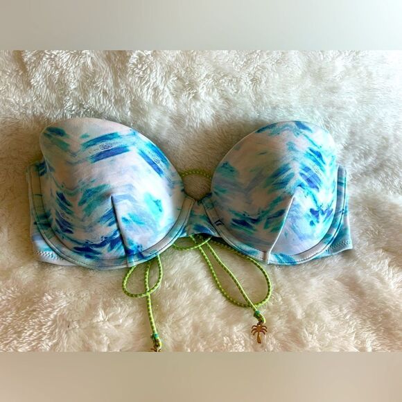 Victoria's Secret Other - Victoria Secrets Y2K Women's Strapless Bikini Top Tropical Design